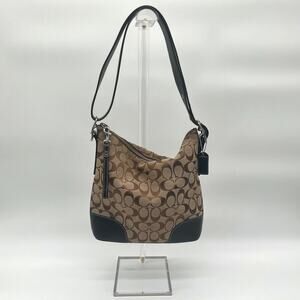 COACH VINTAGE Signature Hobo Shoulder Bag, Brown, N STAMP RARE